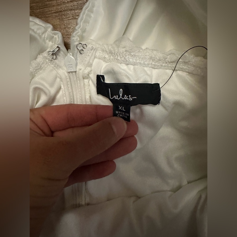 Lulus Quite Delightful White Lace Off-the-Shoulder Bodycon
Mini Dress - Picture 5 of 5
